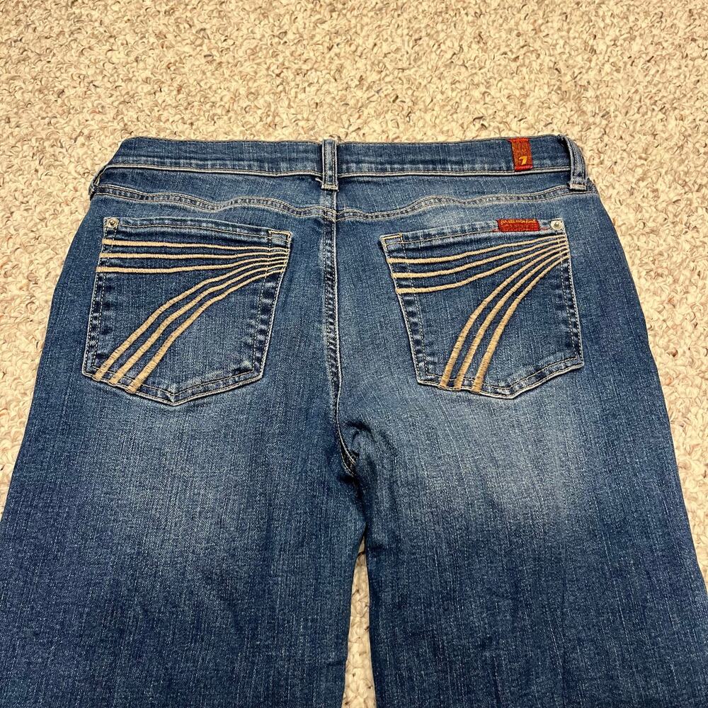 7 For All Mankind Dojo Jeans 29 Medium Wash Casual Denim Flare Grunge Normcore